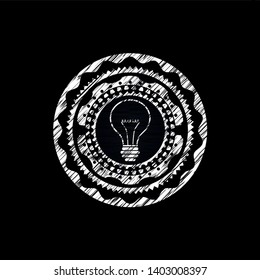 idea icon drawn with chalkboard texture