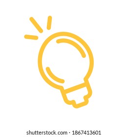 Idea icon. Electric lamp vector illustration. Light bulb.