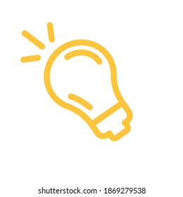 Idea icon. Electric lamp vector illustration. Light bulb.