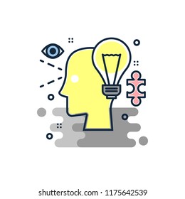 idea icon. Element of business icon for mobile concept and web apps. Colored idea icon can be used for web and mobile