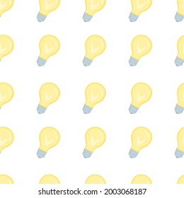 Icono Idea Patrón Emoji. Símbolos de fondo de la innovación sin soldadura. Vector de diseño de ilustraciones de Doodle Emoticon.