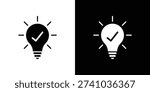 Idea icon fill vectors set for ui.