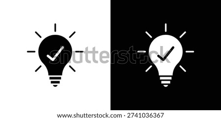 Idea icon fill vectors set for ui.