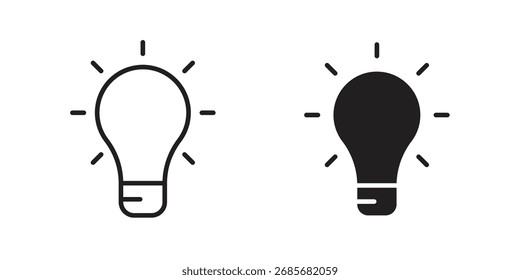 Idea icon flat black and white logo