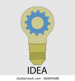 Idea icon flat design. Business and technology, creative element. Vector art abstract unusual fashion illustration