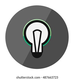 idea icon flat design icon on grey background