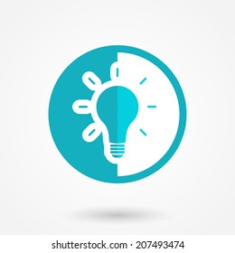 Idea icon. Flat design style