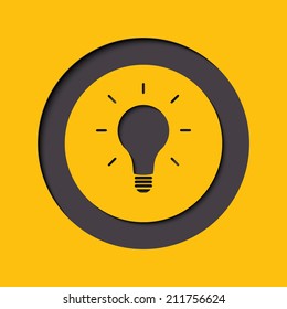 Idea icon. Flat design style 