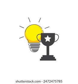 Idea icon flat design template