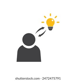 Idea icon flat design template