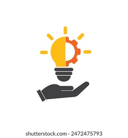 Idea icon flat design template