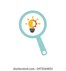 Idea icon flat design template