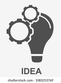 idea icon. Flat design vector illustration