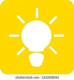 Idea icon. Flat design vector illustration.