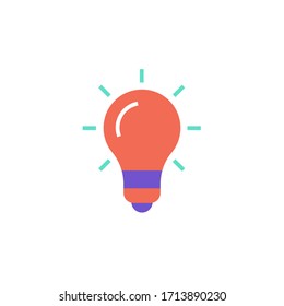 idea icon flat design vector illustration. isolated on white background