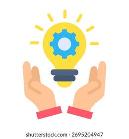 Idea Icon Flat Design Vector Illustration