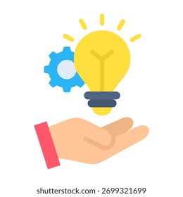 Idea Icon Flat Design Vector Illustration