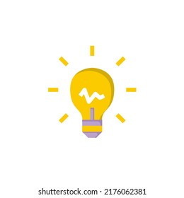 idea icon flat style design. idea icon vector illustration. isolated on white background.