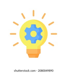 Idea Icon, Flat style icon vector illustration, Suitable for website, mobile app, print, presentation, infographic and any other project.
