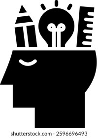 Idea Icon Glyph Vector Illustration