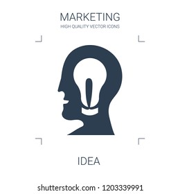 idea icon. high quality filled idea icon on white background. from marketing collection flat trendy vector idea symbol. use for web and mobile