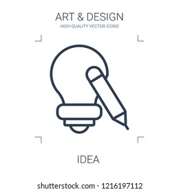 idea icon. high quality line idea icon on white background. from art collection flat trendy vector idea symbol. use for web and mobile