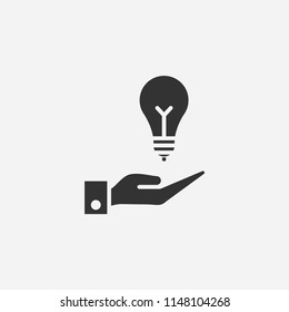 Idea icon illustration,vector creativ sign symbol