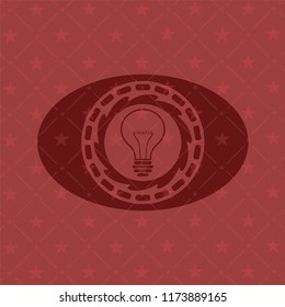 idea icon inside badge with red background