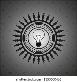 idea icon inside black emblem
