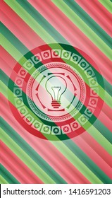 idea icon inside christmas style badge..