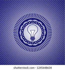 idea icon inside jean background
