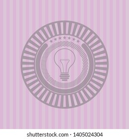 idea icon inside pink icon or emblem