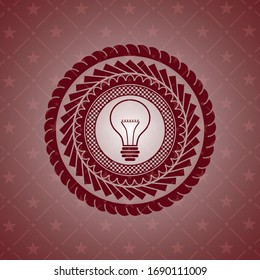 idea icon inside red icon or emblem