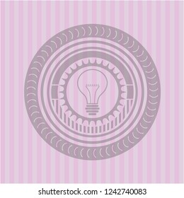 idea icon inside retro style pink emblem