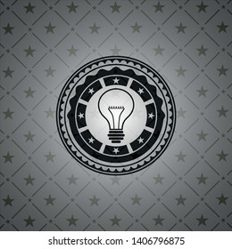 idea icon inside retro style black emblem