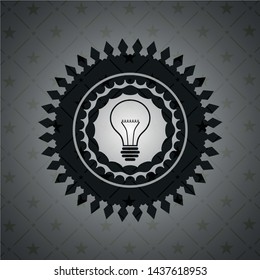 idea icon inside retro style black emblem