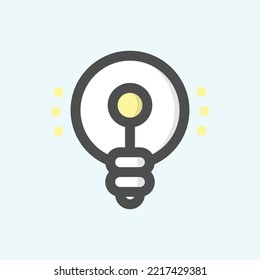 idea icon, isolated Fintech colored outline icon in light blue background, perfect for website, blog, logo, graphic design, social media, UI, mobile app