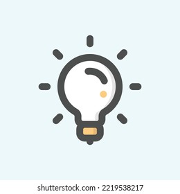  idea icon, isolated Graphic Design colored outline icon in light blue background, perfect for website, blog, logo, graphic design, social media, UI, mobile app