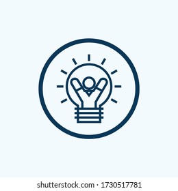 icono de idea aislado en el fondo blanco de la colección de educación. icono de ideas moda y moderno símbolo de idea para logotipo, web, aplicación