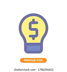 idea icon isolated on white background. for your web site design, logo, app, UI. Vector graphics illustration and editable stroke. EPS 10.