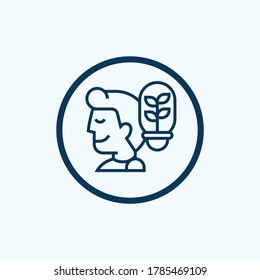 icono de idea aislado en fondo blanco de la colección e-learning. icono de ideas moda y moderno símbolo de idea para logotipo, web, aplicación