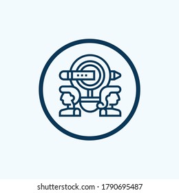 icono de idea aislado en fondo blanco de la colección de interfaces de usuario. icono de ideas moda y moderno símbolo de idea para logotipo, web, aplicación