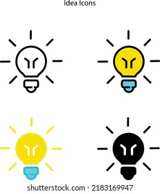 idea icon isolated on white background from education collection. idea icon thin line outline linear idea symbol for logo, web, app, UI. idea icon simple sign.