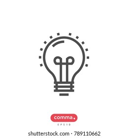 Idea icon isolated on white background. Idea icon modern symbol for graphic and web design. Idea icon simple sign for logo, web, app, UI. Idea icon flat vector illustration, EPS10.