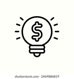 idea icon, isolated outline or line icon