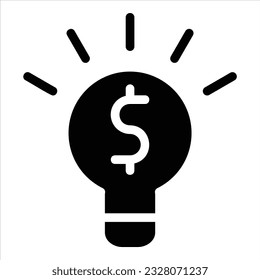 idea icon with isolated vektor and transparent background