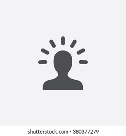 idea icon, isolated, white background