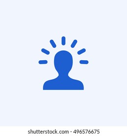idea icon, isolated, white background