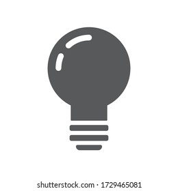 Ideensymbol, Leuchtmittel Vektorbild. Piktogramm einer elektrischen Lampe. Symbol der Kreativität und Erfindung.