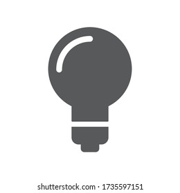 Idea icon, light bulb vector illustration. Electric lamp pictogram. Symbol of creativity and invention.